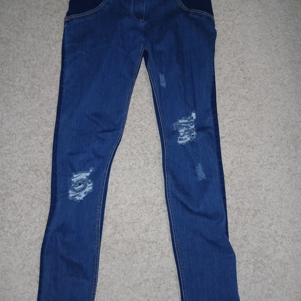 Freddy Women's Blue Distressed Skinny Jeans
